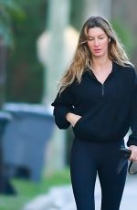 GISELE BUNDCHEN Out for a Dog Walk in Miami 02/20/2024