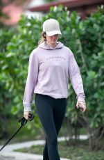 GISELE BUNDCHEN Out with Her Dog in Miami 02/02/2024