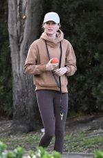 GISELE BUNDCHEN Out with Her German Shepherd in Surfside 02/22/2024