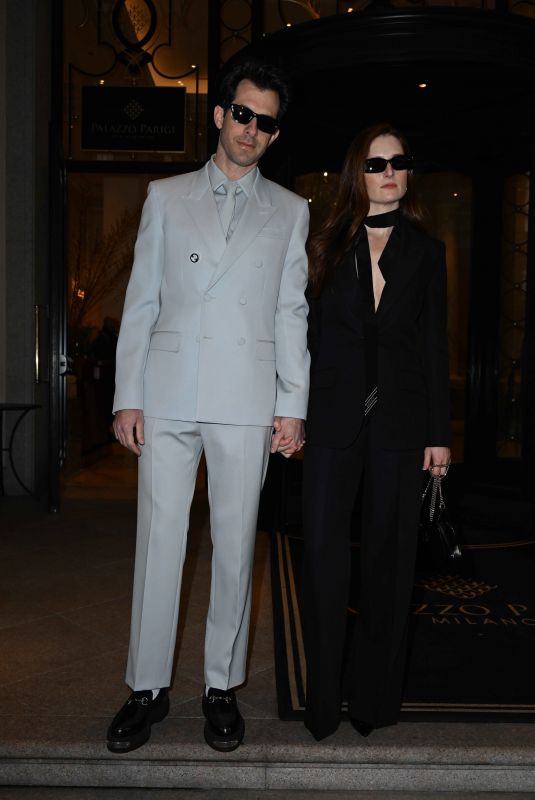 GRACE GUMMER Arrives at Gucci Fashion Show at Palazzo Parigi in Milan 02/23/2024