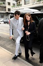GRACE GUMMER Arrives at Palazzo Parigi at Milan Fashion Week 02/23/2024
