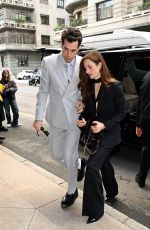 GRACE GUMMER Arrives at Palazzo Parigi at Milan Fashion Week 02/23/2024