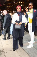 HALIMA ADEN Arrives at Tommy Hilfiger Show at New York Fashion Week 02/09/2024