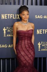 HALLE BAILEY at 30th Annual Screen Actors Guild Awards in Los Angeles 02/24/2024