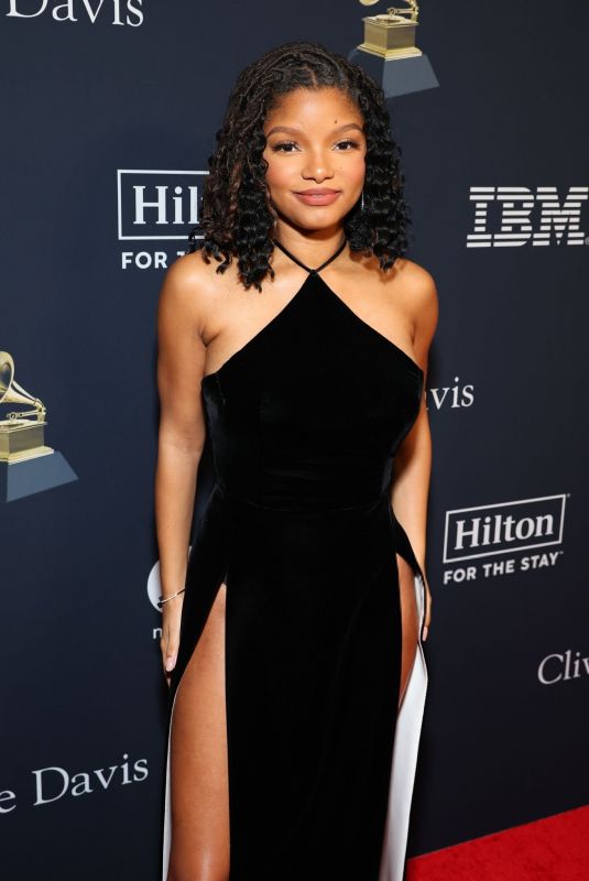 HALLE BAILEY at Clive Davis Pre-Grammy Gala in Los Angeles 02/03/2024