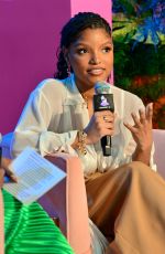 HALLE BAILEY at GRAMMY U Masterclass for 66th GRAMMY Awards in Los Angeles 02/02/2024
