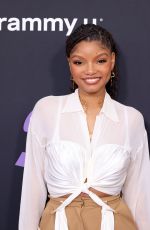 HALLE BAILEY at GRAMMY U Masterclass for 66th GRAMMY Awards in Los Angeles 02/02/2024