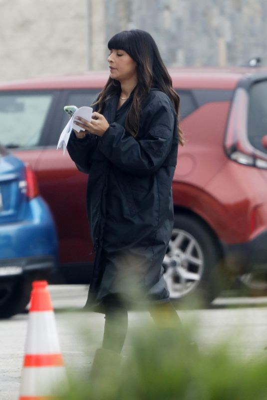 HANNAH SIMONE on the Set of Not Dead Yet in Los Angeles 02/26/2024