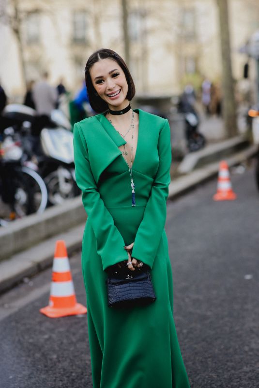 HEART EVANGELISTA Arrives at Elie Saab Spring/Summer 2024 Haute Couture Show in Paris 01/24/2024