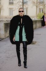 HELENA BORDON Arrives at Elie Saab Spring/Summer 2024 Haute Couture Show in Paris 01/24/2024