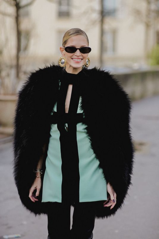 HELENA BORDON Arrives at Elie Saab Spring/Summer 2024 Haute Couture Show in Paris 01/24/2024