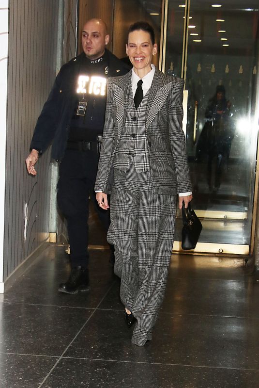 HILARY SWANK Arrives at Today Show in New York 02/20/2024