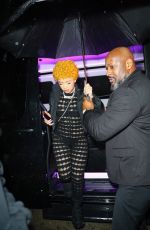 ICE SPICE Arrives at a Grammys Afterparty at Chateau Marmont in Los Angeles 02/04/2024