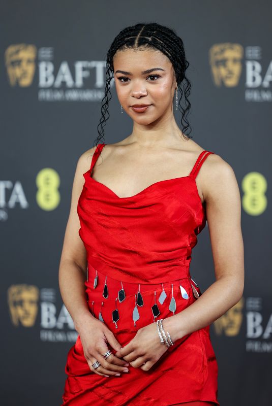 INDIA AMARTEIFIO at EE Bafta Film Awards 2024 in London 02/18/2024