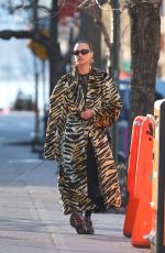 IRINA SHAY Out Walks Her Dog in New York 02/06/2024