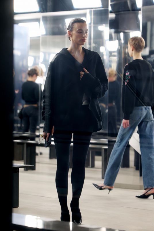 IRINA SHAYK at Michael Kors’ Fashion Show Rehearsals in New York 02/13/2024