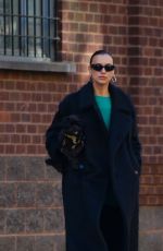 IRINA SHAYK Out with Her Dog in New York 02/07/2024