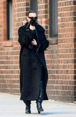 IRINA SHAYK Out with Her Dog in New York 02/07/2024