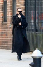IRINA SHAYK Out with Her Dog in New York 02/07/2024