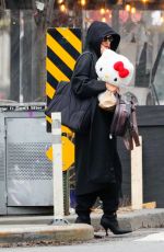 IRNA SHAYK Out with a Hello Kitty in New York 01/31/2024
