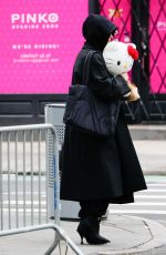 IRNA SHAYK Out with a Hello Kitty in New York 01/31/2024