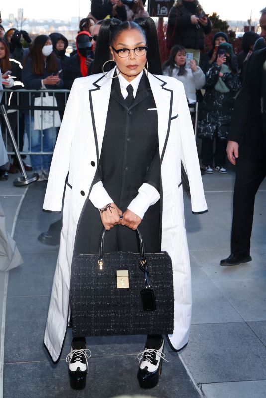 JANET JACKSON Arrives at Thom Browne Fashion Show in New York 02/14/2024