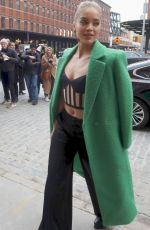 JASMINE SANDERS Out at New York Fashion Week 02/11/2024