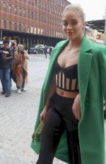 JASMINE SANDERS Out at New York Fashion Week 02/11/2024