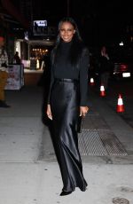 JASMINE TOOKES Arrives at YSL Pop-up Store in New Yotk 02/08/2024