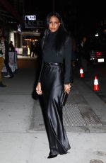 JASMINE TOOKES Arrives at YSL Pop-up Store in New Yotk 02/08/2024