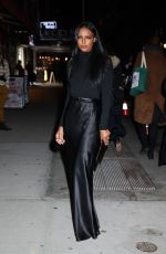 JASMINE TOOKES Arrives at YSL Pop-up Store in New Yotk 02/08/2024