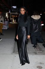 JASMINE TOOKES Arrives at YSL Pop-up Store in New Yotk 02/08/2024