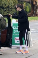 JENNIFER GARNER at a Bus Stop in Los Angeles 02/07/2024