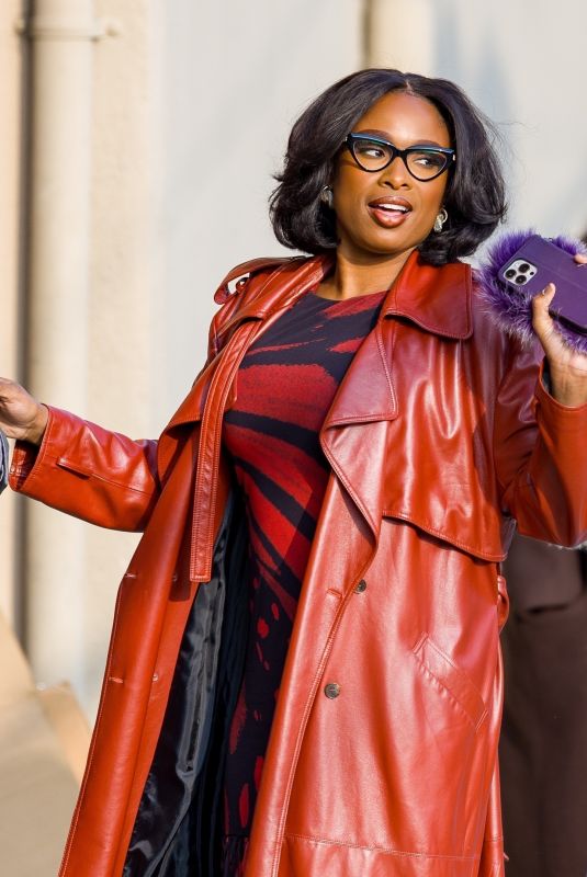 JENNIFER HUDSON Arrives at Jimmy Kimmel Live in Hollywood 02/27/2024