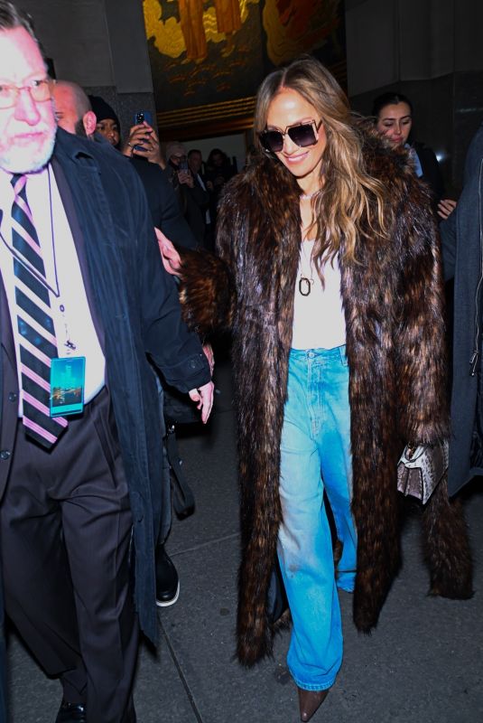 JENNIFER LOPEZ Leaves NBC Studios in New York 02/02/2024