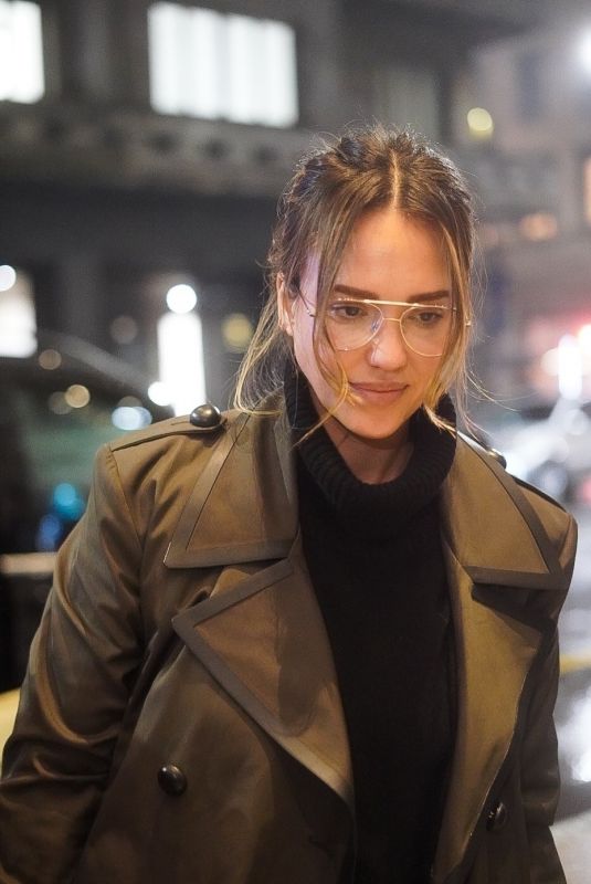 JESSICA ALBA Arrives at Palazzo Parigi in Milan 02/22/2024