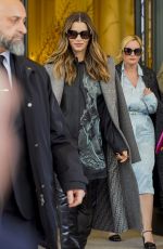 JESSICA BIEL Leaves Palazzo Parigi Hotel in Milan 02/21/2024