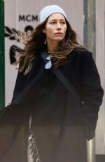 JESSICA BIEL Out and About in New York 02/02/2024