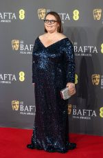 JOANNA SCANLAN at EE Bafta Film Awards 2024 in London 02/18/2024