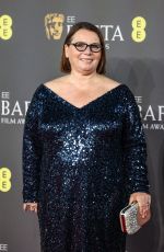 JOANNA SCANLAN at EE Bafta Film Awards 2024 in London 02/18/2024