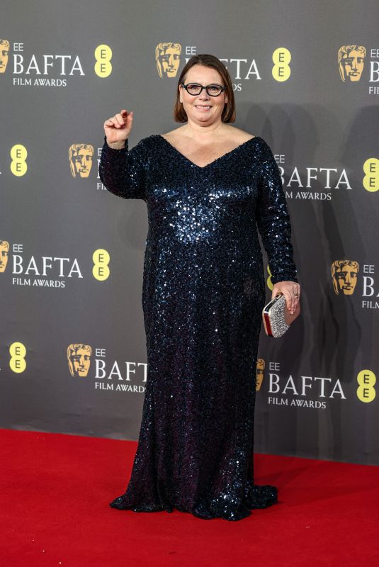 JOANNA SCANLAN at EE Bafta Film Awards 2024 in London 02/18/2024