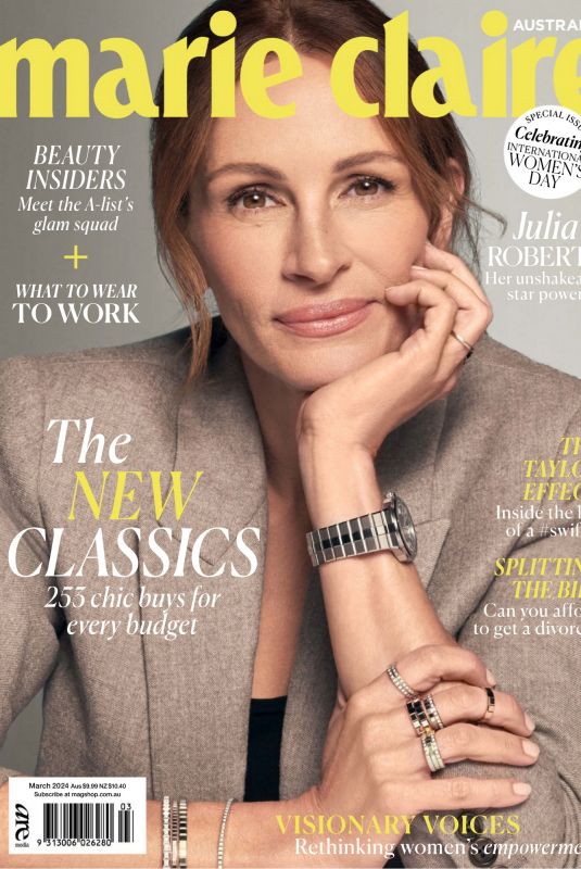 JULIA ROBERTS in Marie Claire Australia, March 2024