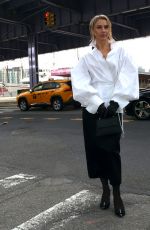 JULIANNE HOUGH Arrives at Carolina Herrera Show at New York Fashion Week 02/12/2024