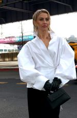 JULIANNE HOUGH Arrives at Carolina Herrera Show at New York Fashion Week 02/12/2024