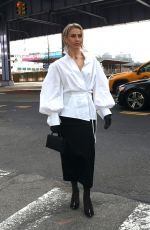 JULIANNE HOUGH Arrives at Carolina Herrera Show at New York Fashion Week 02/12/2024