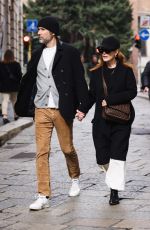 JULIANNE MOORE and Bart Freundlich Out at Milan Fashion Week 02/24/2024