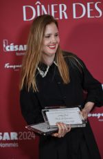 JUSTINE TRIET at Cesar 2024 Nominee Dinner at Le Fouquet’s in Paris 02/05/2024