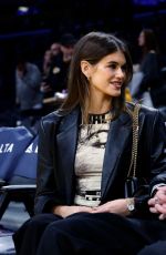 KAIA and Presley GERBER at LA Lakers vs San Antonio Spurs Game in Los Angeles 02/23/2024
