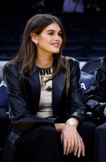 KAIA and Presley GERBER at LA Lakers vs San Antonio Spurs Game in Los Angeles 02/23/2024