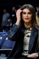 KAIA and Presley GERBER at LA Lakers vs San Antonio Spurs Game in Los Angeles 02/23/2024